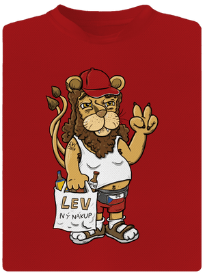 Lvíček pánske športové tričko Red Mal