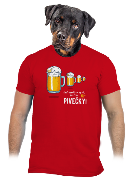 Pivečka pánske tričko Red