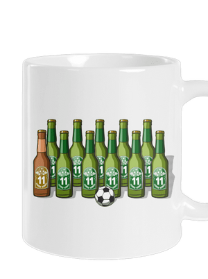 Futbalová jedenástka klasický hrnček White