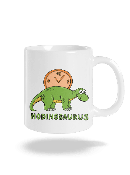 Hodinosaurus klasický hrnček White