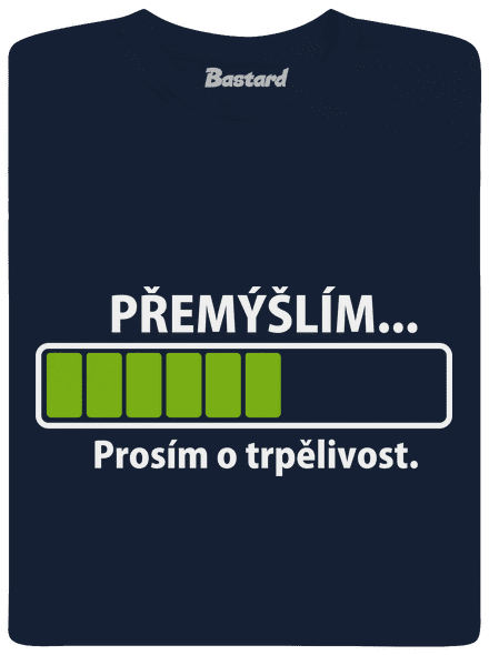 Premýšľam pánske tričko Navy