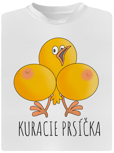 Kuracie prsíčka pánske športové tričko White