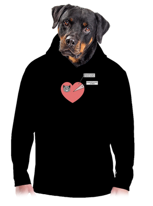 Staroslivosť o mačku pánska mikina klokanka Black