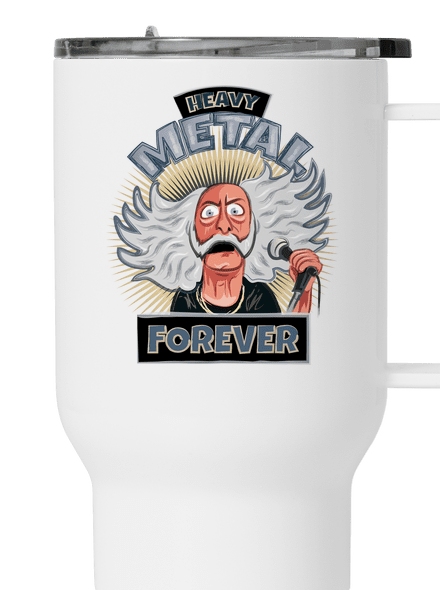 Heavy metal forever termohrnček White