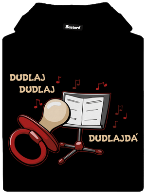 Dudlajdá pánska mikina klokanka Black