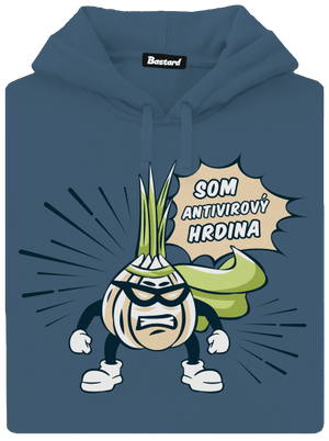 Antivirový hrdina dámska mikina klokanka Denim