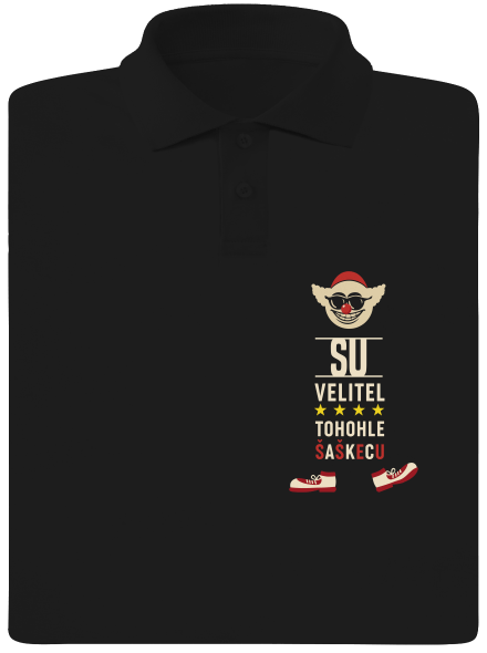 Velitel šaškecu pánska polokošeľa Black