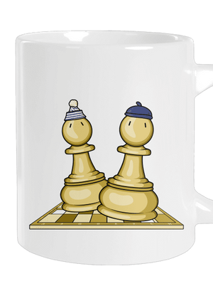 Šach a Mat veľký hrnček White