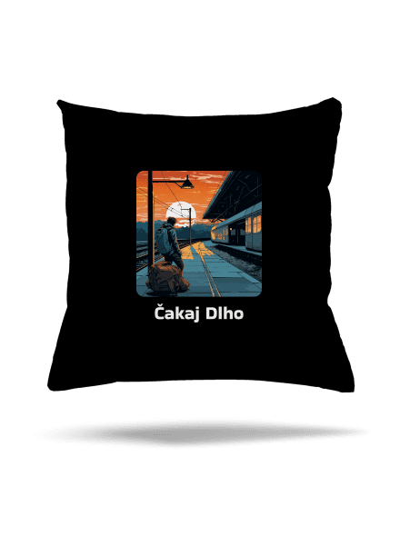 Čakaj dlho vankúš Black