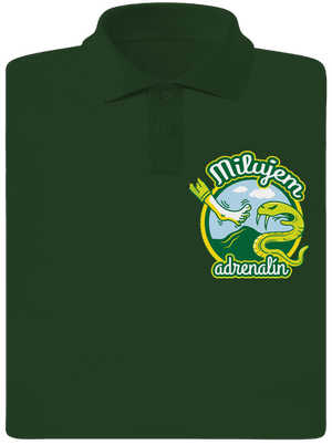 Milujem adrenalín pánska polokošeľa Bottle Green Mal