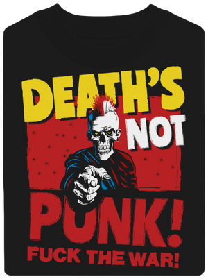 Death's not punk unisex mikina bez kapucne Black