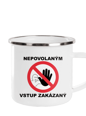 Nepovolaným vstup zakázaný plecháčik White