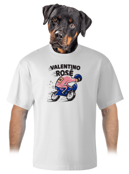 Valentino Rosé unisex tričko oversized White
