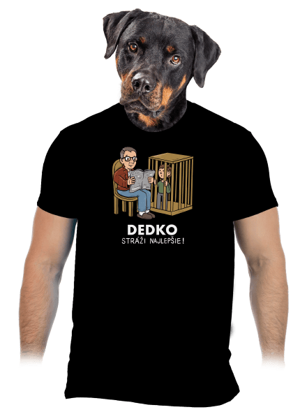Dedko stráži najlepšie pánske tričko Black