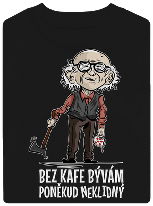 Neklidný bez kafe unisex mikina bez kapucne Black