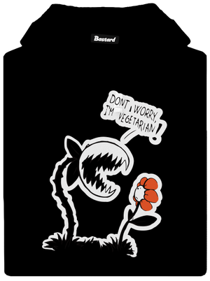 Vegetarián pánska mikina klokanka Black