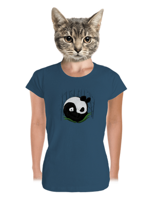 Dve spiace pandy dámske tričko prémium Petrol Blue