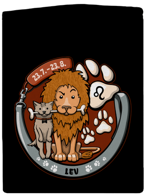 Psí horoskop: Lev dámska mikina na zips Black