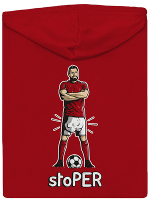 Stoper pánska mikina na zips Red