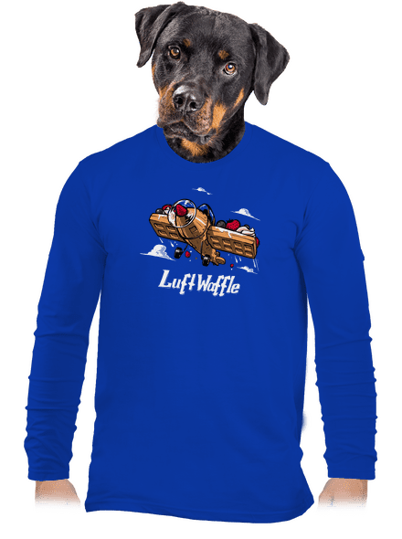 Luftwaffle pánske dlhý rukáv Royal Blue