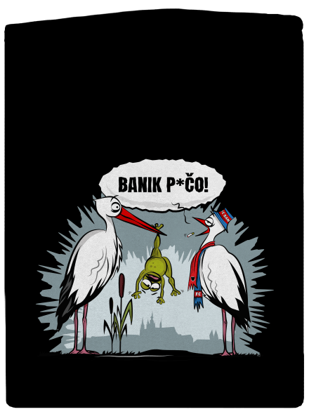 Banik p*čo! pánska mikina na zips Black