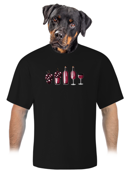 Evolúcia červeného vína unisex tričko oversized Black
