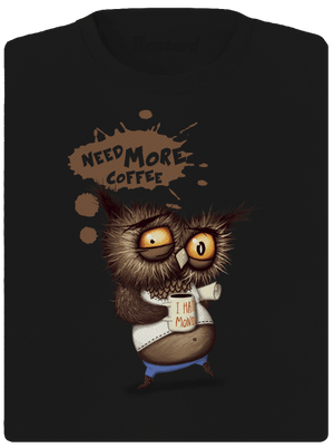 Need more coffee dámske športové tričko Black