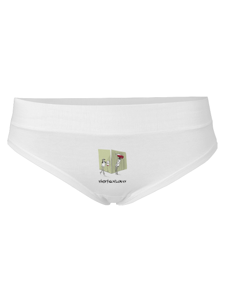 Vínový gentleman  dámske nohavičky White