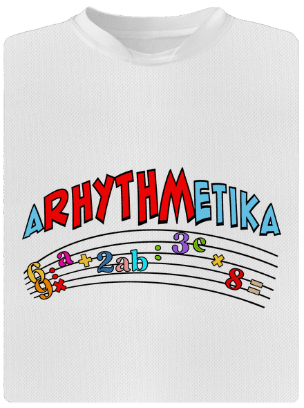Arhythmetika pánske športové tričko White