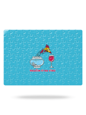 Skočím si na víno puzzle White