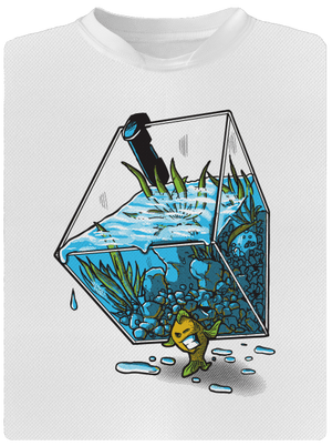 Migrujúca rybka pánske športové tričko White