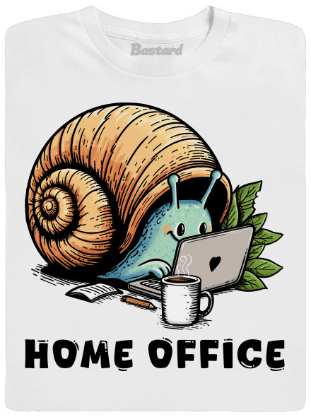 Slimákov home office pánske tričko White