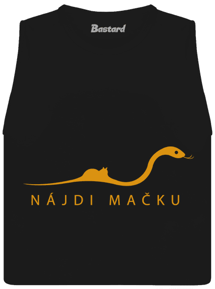 Nájdi mačku dámske tielko voľné Black