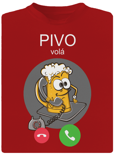 Pívo volá pánske športové tričko Red Mal