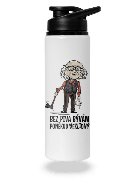 Neklidný bez piva flaša na vodu White