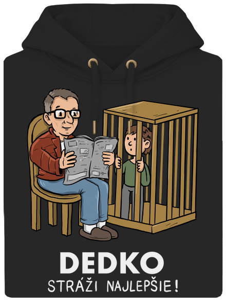 Dedko stráži najlepšie unisex mikina premium Dark Black