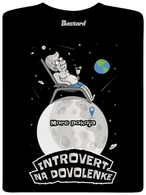 Introvert na dovolenke pánske tričko Black