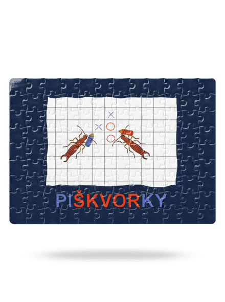 Škvorí piškvorky puzzle White