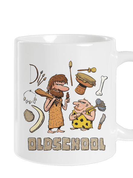 Oldschool klasický hrnček White