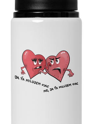 Srdiečka flaša na vodu White