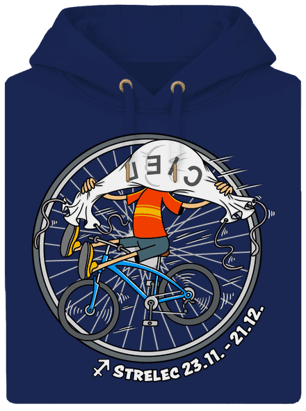 Cyklistický horoskop: Strelec unisex mikina premium Navy