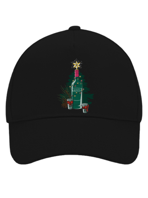 Vianočná borovička šiltovka baseballka Black