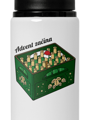 Advent začína flaša na vodu White