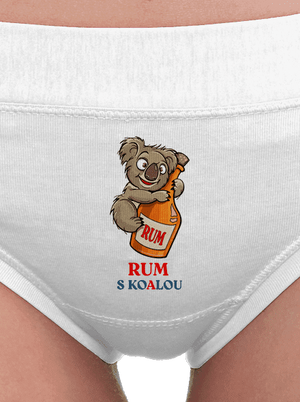 Rum s koalou dámske nohavičky White