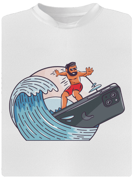 Som surfer detské športové tričko White