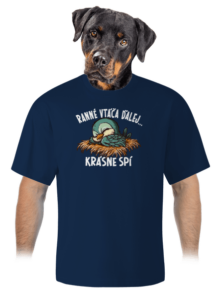 Ranné vtáča spí unisex tričko oversized Midnight Blue