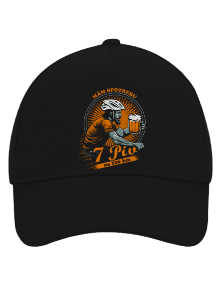 Spotreba 7 na 100 šiltovka baseballka Black