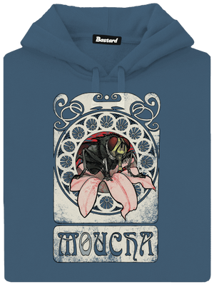 Mucha dámska mikina klokanka Denim