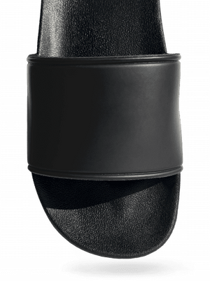 Bez potlače šľapky Black