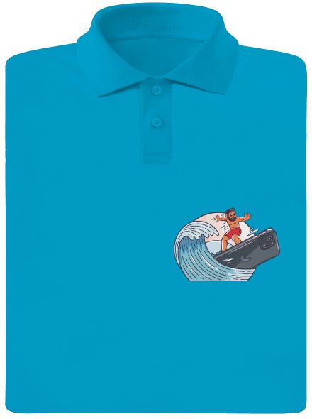 Som surfer pánska polokošeľa Blue Atol